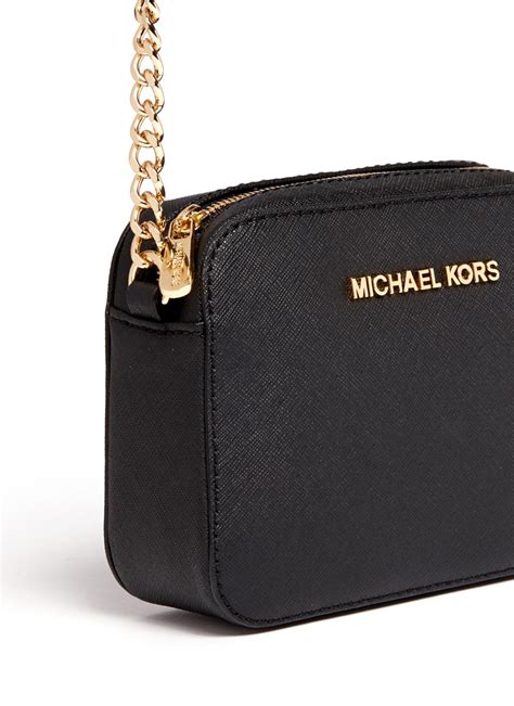 michael kors jet set travel noir|michael kors saffiano bag.